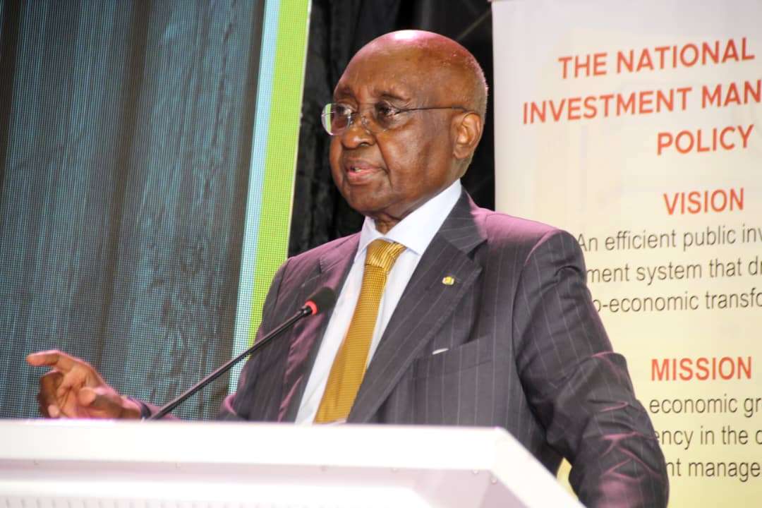Dr. Donald Kaberuka delivers the keynote address. 2nd Public Investment Management (PIM) Conference convened by Makerere University in collaboration with the Ministry of Finance, Planning and Economic Development, August 14, 2025, Yusuf Lule Central Teaching Facility Auditorium, Kampala Uganda, East Africa.