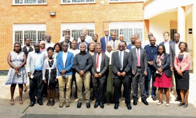Prof. James Wokadala (4th Right) poses for a group photo with participants at the dissemination workshop on 29th August 2025. College of Business and Management Sciences (CoBAMS) and the Copenhagen Business School, in partnership with Uganda Small Scale Industries Association, dissemination workshop on Firm Formalization and Sustainable Development, 29th August 2025, CoBAMS Conference Hall, Makerere University, Kampala Uganda, East Africa.