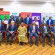 Seated Left to Right: Dr. Richard Newfarmer, Dr. Jonathan Leape, Dr. Sarah Sewanyana, Prof. Barnabas Nawangwe, Prof. Ibrahim Mike Okumu and Prof. James Wokadala with other officials (Standing) after the MoU signing on 27th August 2025. Makerere University, through the College of Business and Management Sciences (CoBAMS) and the Economic Policy Research Centre (EPRC), has signed an open Memorandum of Understanding (MoU) with the London School of Economics and Political Science (LSE), 27th August 2025, Kampala Uganda, East Africa.