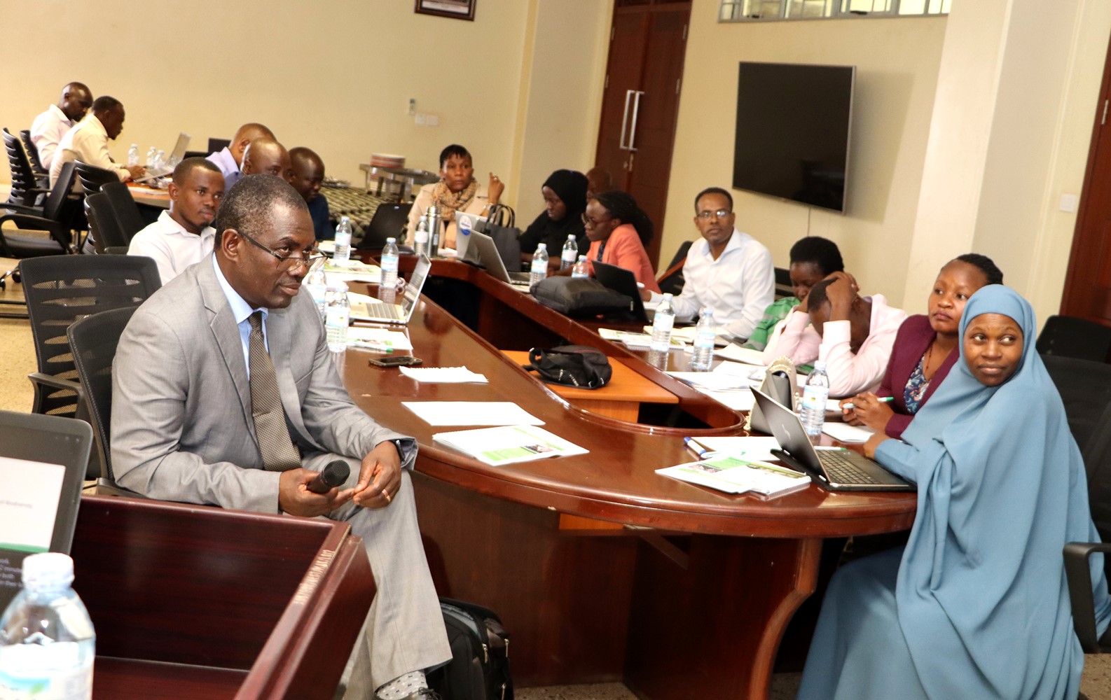 A section of participants. Two-day high-level training for 40 Ugandan government officials on biodiversity conservation, community-based natural resource management, and economic valuation of national parks Organized by EfD Uganda, 20th-21st August 2025, Makerere University, Kampala Uganda, East Africa.