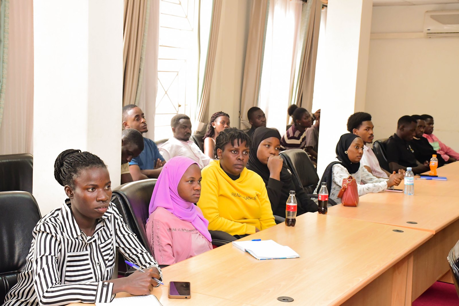 Part of the audience. Presentation: “Africa’s Growth Trends and Prospects in Light of Evolving Global Challenges” by Dr. Paul Mpuga, a visiting Scholar and Division Manager for Microeconomic Policy, Debt Sustainability, and Forecasting in the Economic Governance and Knowledge Management Vice-Presidency of the African Development Bank Group, 19th August 2025, Conference Room, Level 2, Block B, College of Business and Management Sciences (CoBAMS), Makerere University, Kampala Uganda, East Africa.