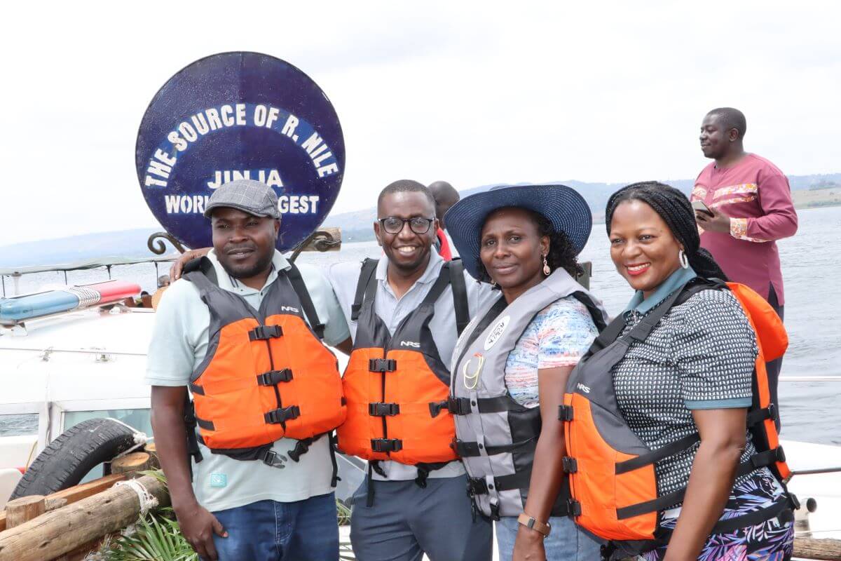 Staff enjoying nature at the source of the Nile. College of Computing and Information Sciences (CoCIS), Makerere University, Kampala Uganda, East Africa permanent endowment fund launched by Vice Chancellor-Prof. Barnabas Nawangwe to: enhance student opportunities through scholarships and bursaries, accelerate groundbreaking research endeavors, and catalyze innovation, 15th August 2025, Source of the Nile Hotel during College Retreat 14th-16th August 2025, Jinja City.