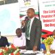 The Deputy Principal, Prof. Juma Kasozi welcoming the freshers to the College. College of Natural Sciences (CoNAS) orientation ceremony to acquaint new students with College structures, academic programmes, services, and, its contribution to the University’s core functions, 6th August 2025, JICA Building, Makerere University, Kampala Uganda, East Africa.