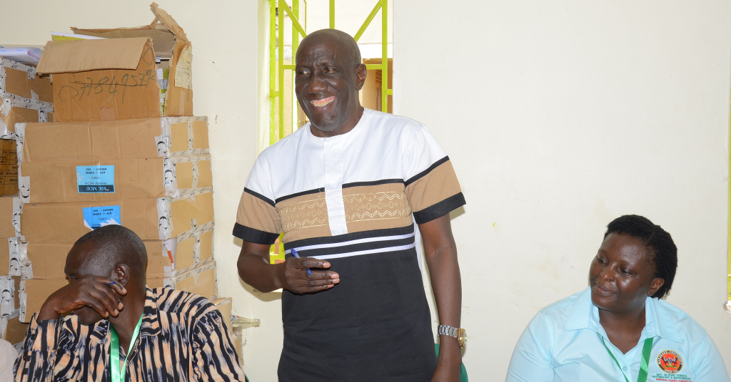 The Resident District Commissioner-Namutumba, Mr. Fred Aggrey Bangu (Standing), the PI, Dr Patience Tugume (Right), and the LC5 Chairperson, Mr. Mutyaba Patrick (Left). Researchers led by Dr Patience Tugume, Department of Plant Sciences, Microbiology, and Biotechnology, College of Natural Sciences (CoNAS) documented 174 medicinal plant species under project “Knowledge, Attitudes, and Conservation of Commonly Traded Medicinal Plants in a Climate-Changing Environment in Eastern Uganda,” funded by Government of Uganda through the Makerere University Research and Innovations Fund (MakRIF), research dissemination workshop, 23rd July 2025, Namutumba District, Uganda East Africa.