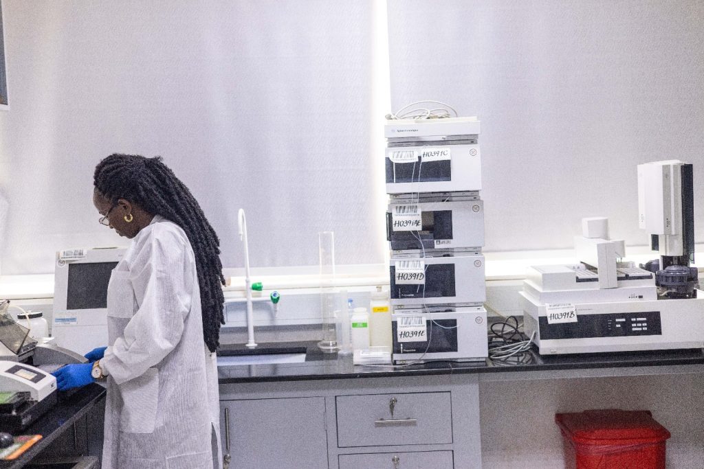 A glimpse inside the RTC Laboratory, the newly refurbished a cutting-edge research space equipped with advanced instrumentation. Prof. Barnabas Nawangwe, officially inaugurates newly upgraded Research Centre for Tropical Diseases and Vector Control (RTC) Lab at the College of Veterinary Medicine, Animal Resources and Biosecurity (CoVAB), Monitoring of Ticks and Acaricide Resistance in Uganda (MoTAR) project, with support from the Global Alliance for Livestock Veterinary Medicines (GALVmed), 1st August 2025, Makerere University, Kampala Uganda, East Africa.
