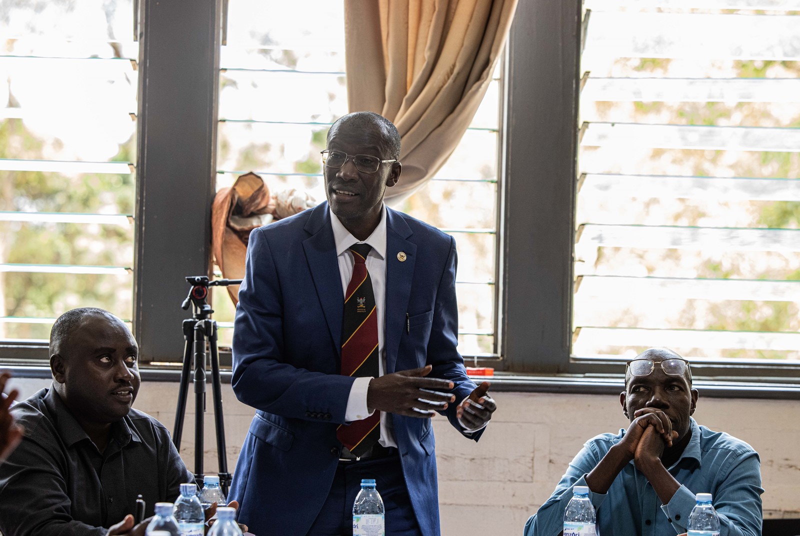 Prof. Frank Norbert Mwiine, CoVAB Principal addressed the stakeholders that attended the commission meeting at CoVAB on 1st August 2025. Prof. Barnabas Nawangwe, officially inaugurates newly upgraded Research Centre for Tropical Diseases and Vector Control (RTC) Lab at the College of Veterinary Medicine, Animal Resources and Biosecurity (CoVAB), Monitoring of Ticks and Acaricide Resistance in Uganda (MoTAR) project, with support from the Global Alliance for Livestock Veterinary Medicines (GALVmed), 1st August 2025, Makerere University, Kampala Uganda, East Africa.