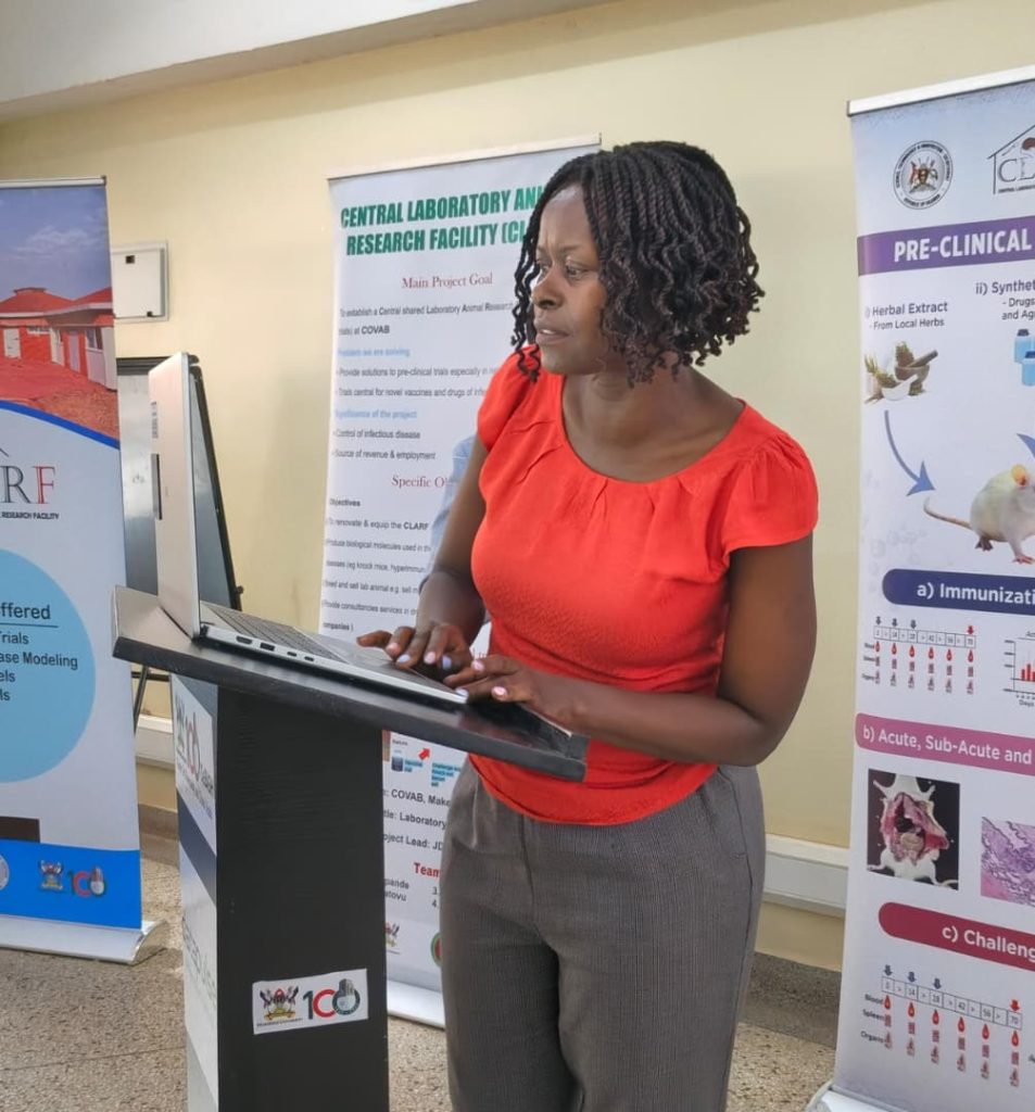 Dr. Monica Namayanja, Centre Manager CEBIGH. Guest lecture by Prof. John B. Kaneene. Theme “Industrial Biomedical Research and Innovation: Lessons from Michigan State University for Uganda’s New Industrial STI Dispensation” 26th August 2025, CEBIGH, College of Veterinary Medicine, Animal Resources and Biosecurity (CoVAB), Makerere University, Kampala Uganda, East Africa.