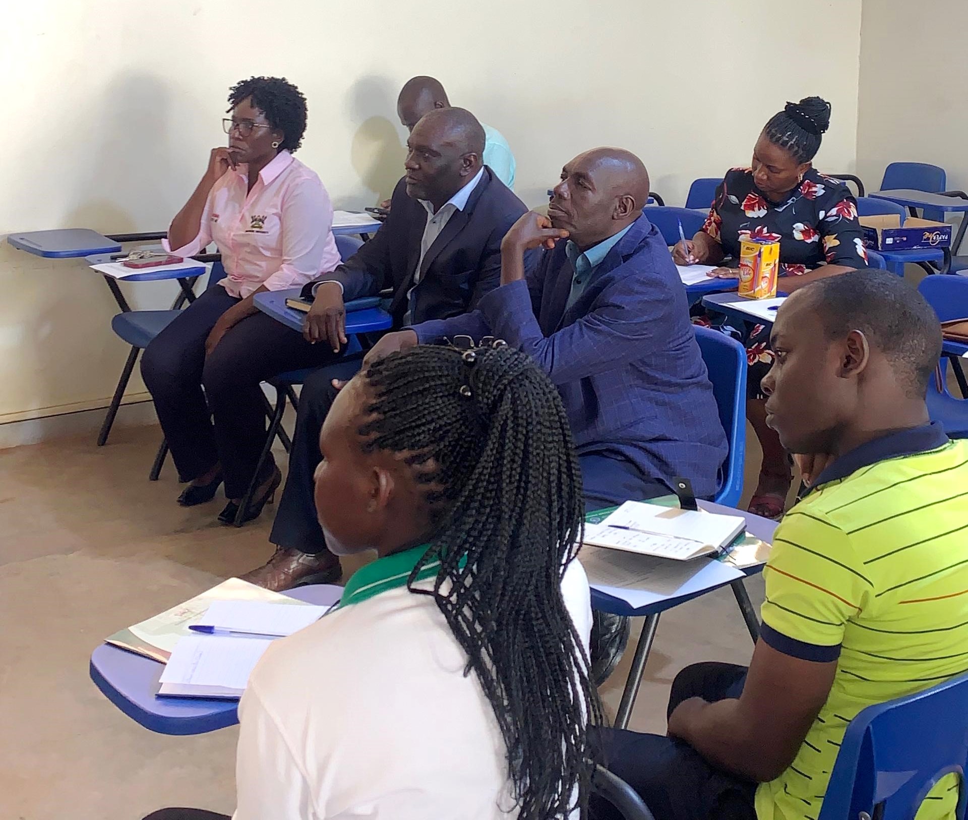 A section of staff who were at the orientation. Orientation to welcome incoming undergraduate students at College of Veterinary Medicine, Animal Resources and Biosecurity (CoVAB), Thursday 7th August 2025, Media Room, CoVAB, Makerere University, Kampala Uganda, East Africa.