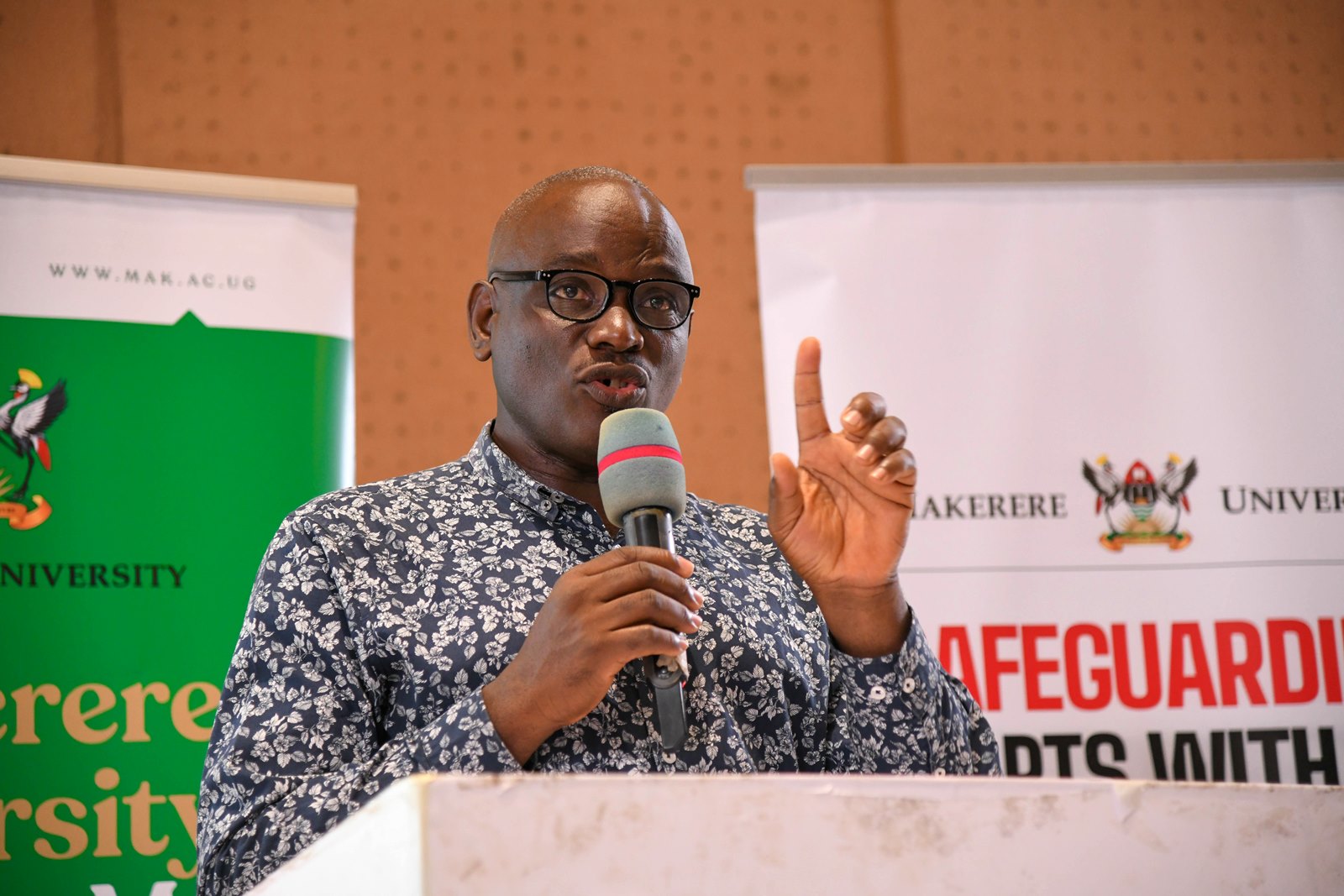 Dr. Mike Barongo. Orientation for Postgraduate students held at the Yusuf Lule Central Teaching Facility Auditorium on 11th August 2025, Makerere University, Kampala Uganda, East Africa.