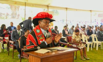 Prof. Buyinza Mukadasi addresses freshmen and women at the Freedom Square on 4th August 2025. Makerere University officially kicks off 2025/2026 academic year with a Freshers’ Orientation at the Freedom Square on Monday 4th August 2025, Kampala Uganda, East Africa.
