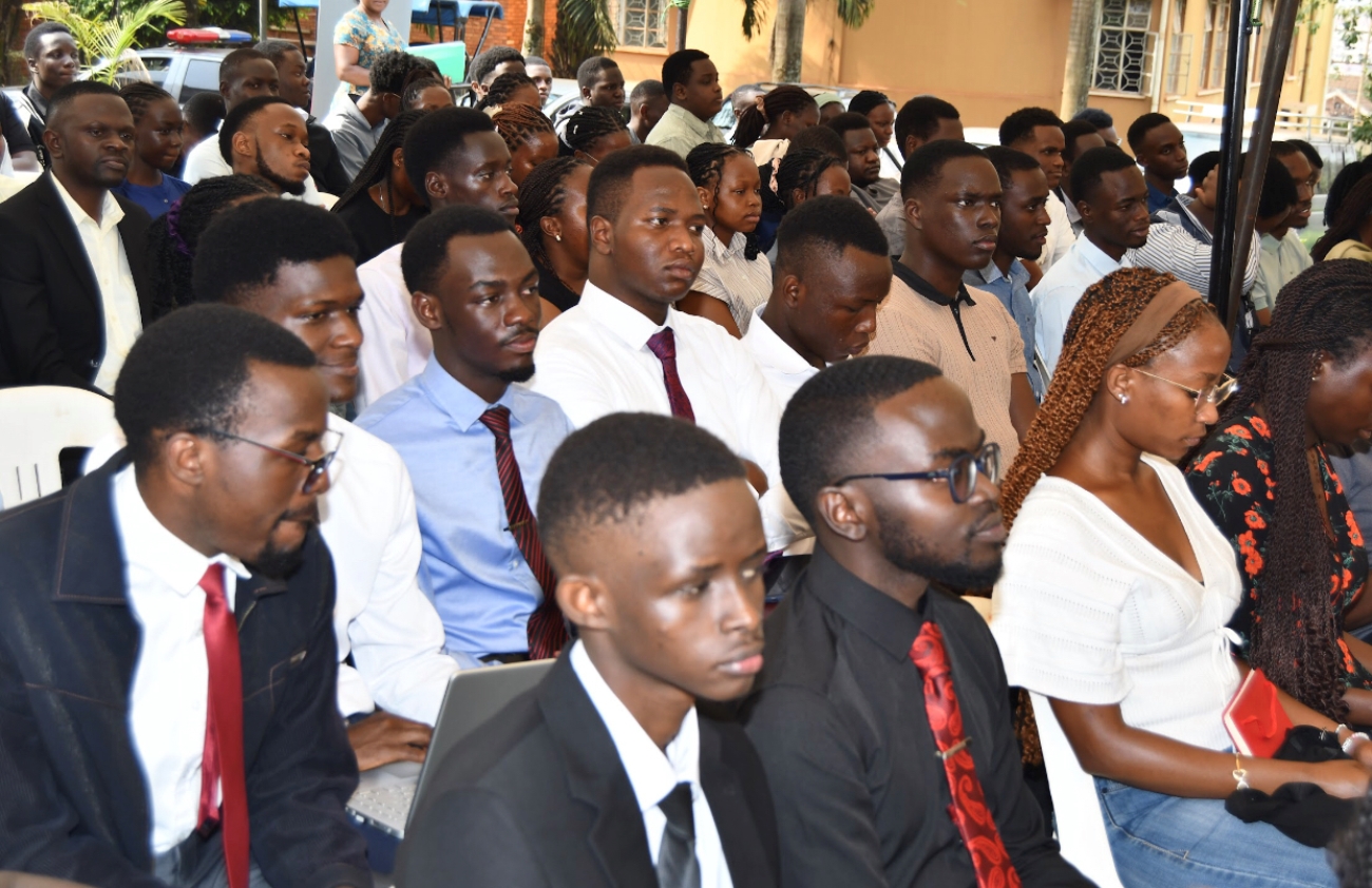 Some of the School of Law (SoL) freshmen and women that attended the orientation on 7th August 2025. Orientation for the law freshmen and women 7th August 2025 with guest speakers: Hon. Medard Lubega Sseggona (Senior Partner-Lukwago and Co. Advocates; MP Busiro County East, Dr. Patricia Acan Okiria (Deputy Inspector General of Government) and Hon. Lady Justice Sarah Langa-Siu (Judge of the High Court of Uganda) who was the Chief Guest, Makerere University, Kampala Uganda, East Africa.