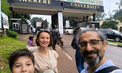 Prof. İbrahim Hakan Karataş takes a selfie with his family at the Makerere University Main Gate. Photo: LinkedIn/İbrahim Hakan Karataş. Prof. İbrahim Hakan Karataş Visiting Scholar at Makerere University and Professor at İstanbul Medeniyet University, Turkey. Time at College of Education and External Studies and farewell on 24th July 2025, Kampala Uganda, East Africa.