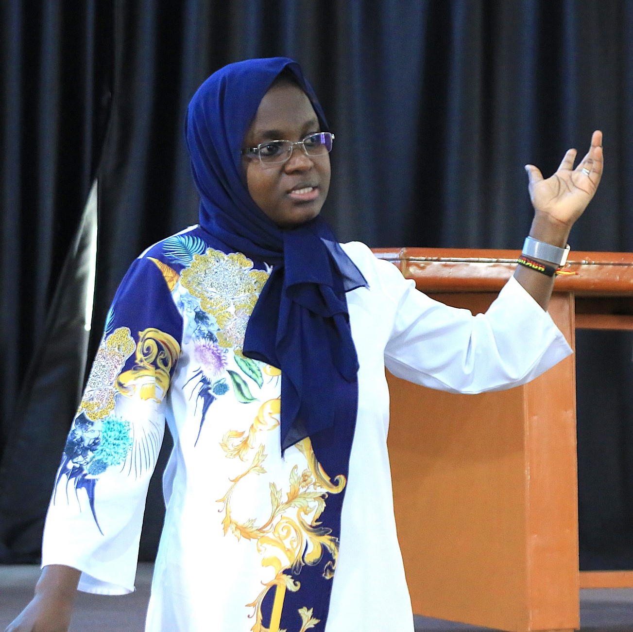 Ms. Rehema Meeme addressing participants on the UNBS certification essentials, labelling and packaging standards. Department of Food Technology and Nutrition (DFTN) school-based nutrition awareness campaigns, diagnostic pre-visits to local food processors, and an intensive two-day hands-on training workshop held from 8th–9th September 2025 at the School of Food Technology, Nutrition, and Bioengineering (SFTNB), College of Agricultural and Environmental Sciences (CAES), Makerere University, Kampala Uganda, East Africa.