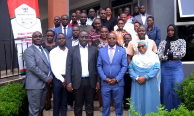 Front Row: Prof. Edward Bbaale (2nd Right), Mr. Paul Mwanja (Centre) and Dr. John Seruyange (Left) with trainers and participants on 25th August 2025. Ministry of Finance, Planning and Economic Development (MoFPED), in partnership with the Public Investment Management Centre of Excellence (PIM CoE), Makerere University, Kampala, two-week capacity-building training on the Revised Guidelines for Financial Clearance, August 25 to September 5 2025, Pearl on the Nile Hotel, Jinja, Uganda, East Africa.