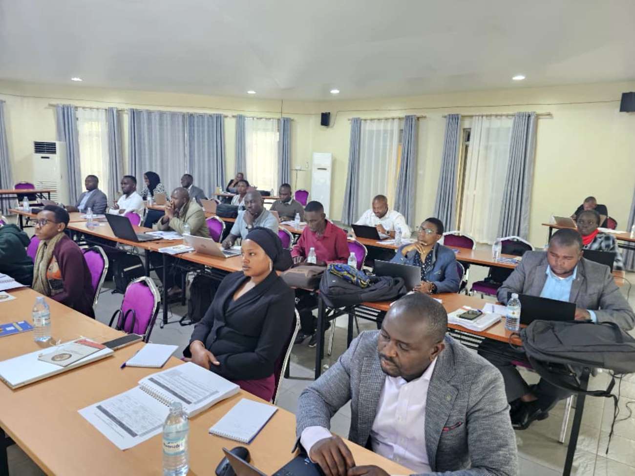 Some of the participants. Ministry of Finance, Planning and Economic Development (MoFPED), in partnership with the Public Investment Management Centre of Excellence (PIM CoE), Makerere University, Kampala, two-week capacity-building training on the Revised Guidelines for Financial Clearance, August 25 to September 5 2025, Pearl on the Nile Hotel, Jinja, Uganda, East Africa.