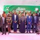 Rt. Hon. Rukia Nakadama Isanga (4th Right), Hon. Balaam Barugahara (4th Left), Prof. Barnabas Nawangwe (Rear: 3rd Left), and Mr. George Turyamureeba (3rd Right) with Members of Management and stakeholders at the First Ever Alumni CEOs Summit on 2nd September 2025. Makerere University Convocation (MUC) first-ever CEOs/Investors’ Round Table Summit, 2nd September 2025, Convocation House, Edge Road, Kampala Uganda, East Africa.
