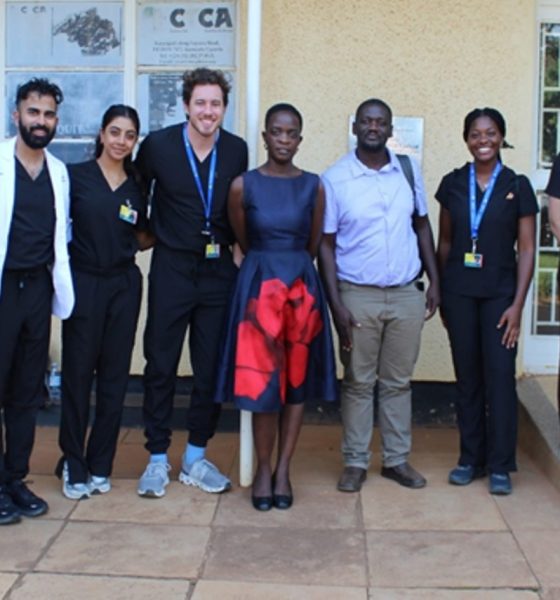 Group photo at Centre for Maternal, Newborn, and Child Health Research at Makerere University School of Public Health led by Associate Professor Peter Waiswa, alongside Graduate biomedical engineers from the Centre for Biomedical Innovation and Design (CBID) at Johns Hopkins University.