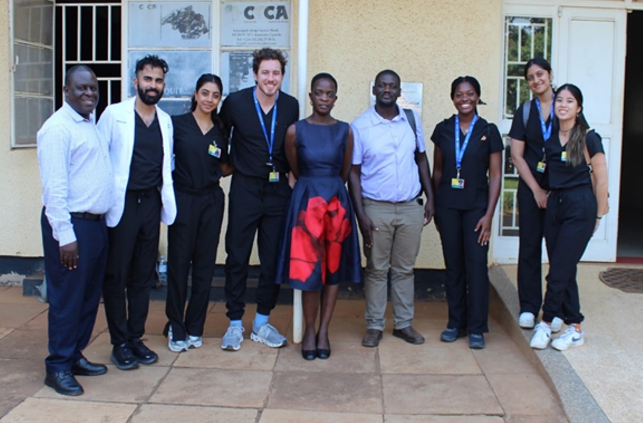 Group photo at Centre for Maternal, Newborn, and Child Health Research at Makerere University School of Public Health led by Associate Professor Peter Waiswa, alongside Graduate biomedical engineers from the Centre for Biomedical Innovation and Design (CBID) at Johns Hopkins University.