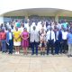 Mak CAES doctoral students together with the Principal, Prof. Gorettie Nabanoga, the Director of Graduate Training, Prof. Julius Kikooma, the Deputy Principal, Prof. Yazidhi Bamutaze, and some of their supervisors