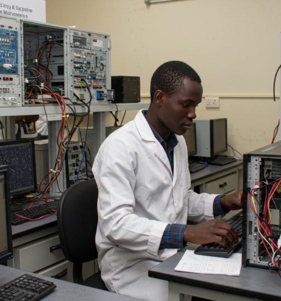 Advanced Computer Repair & Software Maintenance at Makerere University, Kampala Uganda, East Africa. Photo: ImageFX