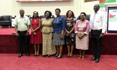 Dr. Rosemary Byanyima (Centre) with Prof. Sarah Kiguli (3rd Left) and other stakeholders at the engagement meeting on 24th October 2025. Makerere University, through the College of Health Sciences (CHS), hosted the Sickle Cell Disease Stakeholders’ Engagement Meeting organized by the Center of Excellence for Sickle Cell Disease and Neglected Tropical Diseases, in partnership with Enhancing Research Capacity for Sickle Cell Disease and Related Non-Communicable Diseases Across the Lifespan in Uganda (ENRICH) and the Sickle Pan Africa Research Consortium (SPARCo), 24th October 2025, MakSPH Auditorium, Kampala Uganda, East Africa.