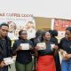 Students exhibiting oil and cookies made out of coffee at the 9th Annual Innovation and Youth Expo in the Freedom Square on 17th October 2025. 9th Annual Innovation and Youth Expo organized by the Makerere University Entrepreneurship and Outreach Centre, College of Business and Management Sciences (CoBAMS), Under the theme, Brewing Prosperity: Youth Entrepreneurship in Uganda’s Coffee Value Chain, 600 student entrepreneurs exhibited more than 300 innovations, 16th-17th October 2025, Yusuf Lule Central Teaching Facility Auditorium and Freedom Square, Kampala Uganda, East Africa.