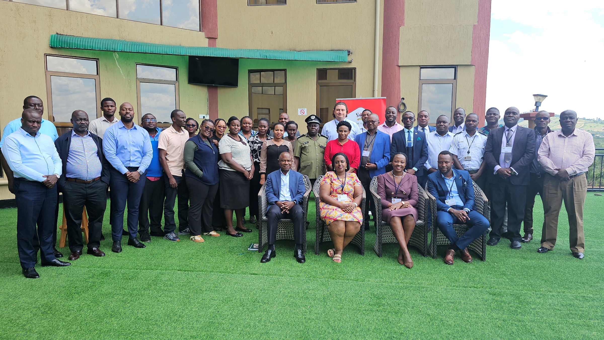Participants including over 35 public officials from various pose for a group photo at the commencement of the training on 13th October 2025 in Mbarara. 35 public officials from various MDAs commenced two-week intensive training in Financial Appraisal and Risk Analysis in Mbarara, 13th October 2025 organized by the Public Investment Management (PIM) Centre of Excellence at Makerere University, Kampala Uganda, East Africa in collaboration with the Ministry of Finance, Planning and Economic Development (MoFPED), the National Planning Authority (NPA), and Cambridge Resources International (CRI).