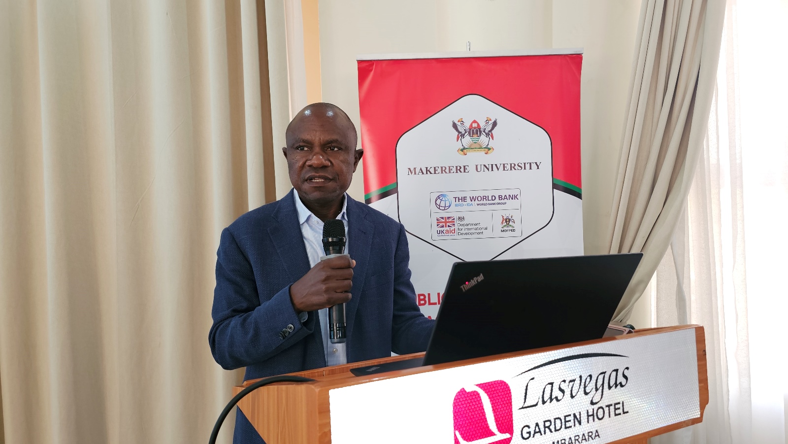 Prof. Eria Hisali. 35 public officials from various MDAs commenced two-week intensive training in Financial Appraisal and Risk Analysis in Mbarara, 13th October 2025 organized by the Public Investment Management (PIM) Centre of Excellence at Makerere University, Kampala Uganda, East Africa in collaboration with the Ministry of Finance, Planning and Economic Development (MoFPED), the National Planning Authority (NPA), and Cambridge Resources International (CRI).