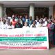 Participants pose for a group photo at the Tracking Tails project launch workshop on 16th October 2025. Makerere University’s College of Veterinary Medicine, Animal Resources and Biosecurity (CoVAB) inaugurates Tracking Trails project, an ambitious, transnational research initiative that aims to expose the spatiotemporal dynamics of free-roaming dogs and their epidemiological implications, particularly concerning rabies, with expertise from Uganda, Chad, India, Indonesia, and Switzerland, exemplifying an ideal One Health model. 16th October 2025, Fairway Hotel, Kampala Uganda, East Africa.