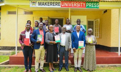 Prof. Sarah Ssali and Dr. William Tayeebwa together with staff show off some of MakPress' publications during the visit on 21st October 2025. First Deputy Vice Chancellor in charge of Academic Affairs, Prof. Sarah Ssali visits Makerere University Press (MakPress), which she visited today on 21st of October 2025, Kampala Uganda, East Africa.