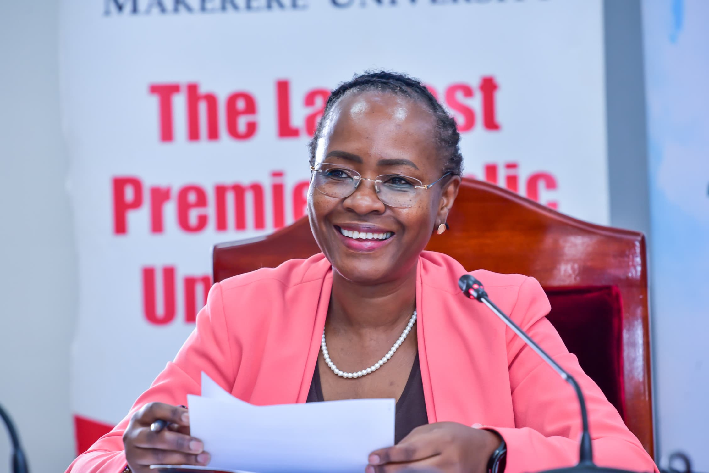 The Acting Vice Chancellor Prof. Sarah Ssali. The 3rd Board of Trustees of the Makerere University Endowment Fund (MakEF) officially inaugurated by Mrs. Lorna Magara, Chairperson of the University Council, 23rd October 2025, Council Room, Kampala Uganda, East Africa.
