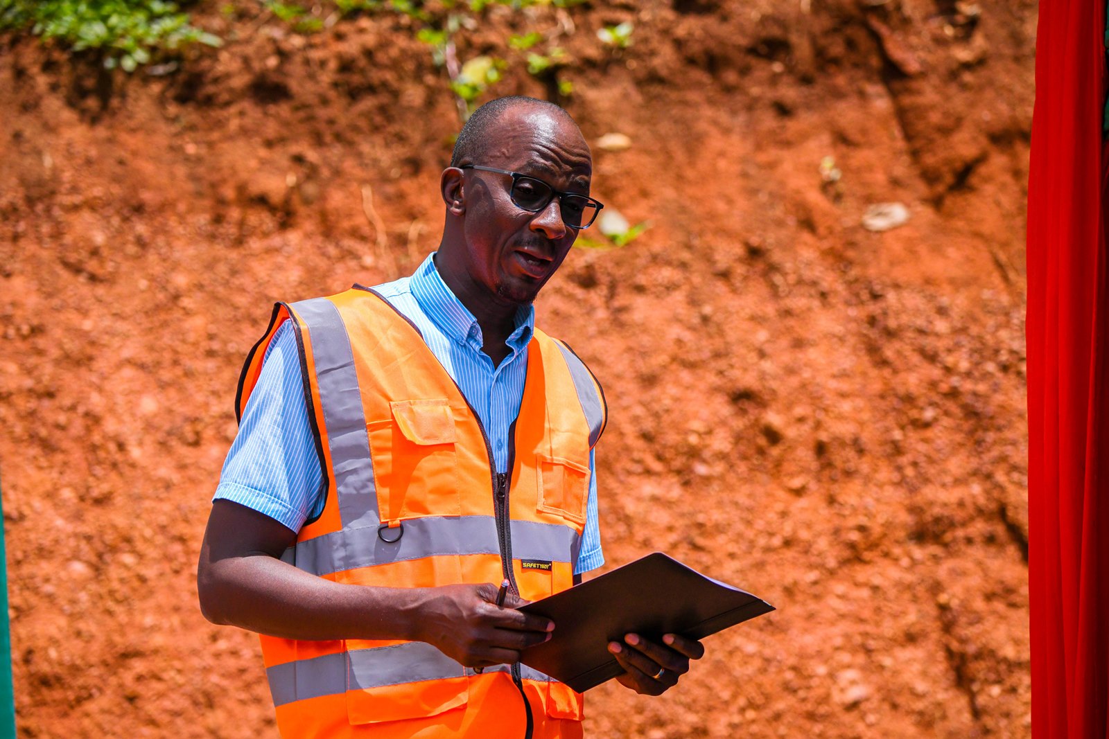 Eng. Ezra Sekadde. Makerere University Lung Institute (MLI) Expansion Project (MEP) site handover to CK Associates on 4th November 2025, Mulago Hill, Kampala Uganda, East Africa.
