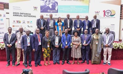 Group Photo of Minister with the ORTAChI Research Chairs. O.R. Tambo Africa Research Chairs Initiative (ORTARChI) Annual Gathering held 27th-28th October 2025 at Makerere University, Kampala Uganda, East Africa with Chief Guest, Hon. Dr. Monica Musenero.
