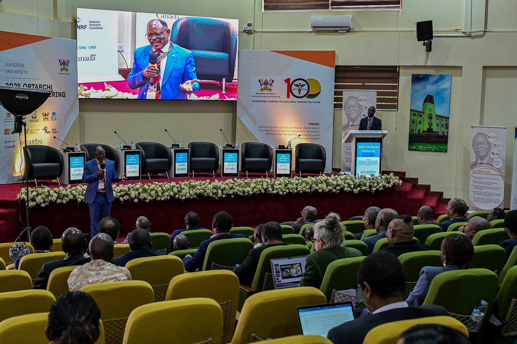 Professor Barnabas Nawangwe with part of the audience. O.R. Tambo Africa Research Chairs Initiative (ORTARChI) Annual Gathering held 27th-28th October 2025 at Makerere University, Kampala Uganda, East Africa with Chief Guest, Hon. Dr. Monica Musenero.