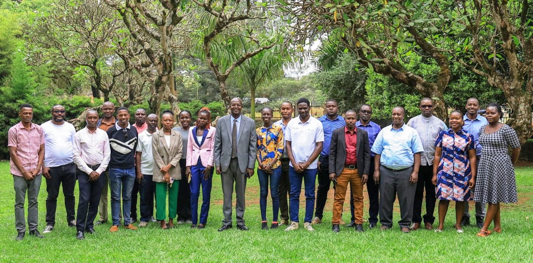 Participants in the Media Training Workshop on Refugee Health and Migration Reporting that brought together twenty journalists from Kampala, Kyaka II, Adjumani, and other refugee-hosting districts at MakSPH on 3rd October 2025. Media Training Workshop on Refugee Health and Migration Reporting that brought together twenty journalists from Kampala, Kyaka II, Adjumani, and other refugee-hosting districts, Makerere University School of Public Health (MakSPH), Kampala Uganda, East Africa on 3rd October 2025.