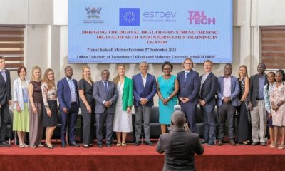 At the centre, MakSPH Dean, Prof. Rhoda Wanyenze and H.E. Girisch M. Nair, Honorary Consul of Estonia to Uganda with stakeholders at the project launch. September 9, 2025. Makerere University School of Public Health (MakSPH) and Estonia’s Tallinn University of Technology (TalTech) kick-off meeting for two-year collaborative project to transform health informatics education and practice in Uganda, supported by the Estonian Centre for International Development (ESTDEV), 9th September 2025, MakSPH Auditorium, Kampala Uganda, East Africa.