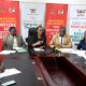 Prof. Sarah Ssali (3rd Left) with Left to Right: Mr. Matthias Ssemanda, Dr. Cyprian Misinde, Prof. Julius Kikooma, Dr. Winifred Kabumbuli, and Prof. Robert Wamala during the press briefing held on 16th October 2025. Vice Chancellor's Boardroom, Main Building, Makerere University, Kampala Uganda, East Africa.