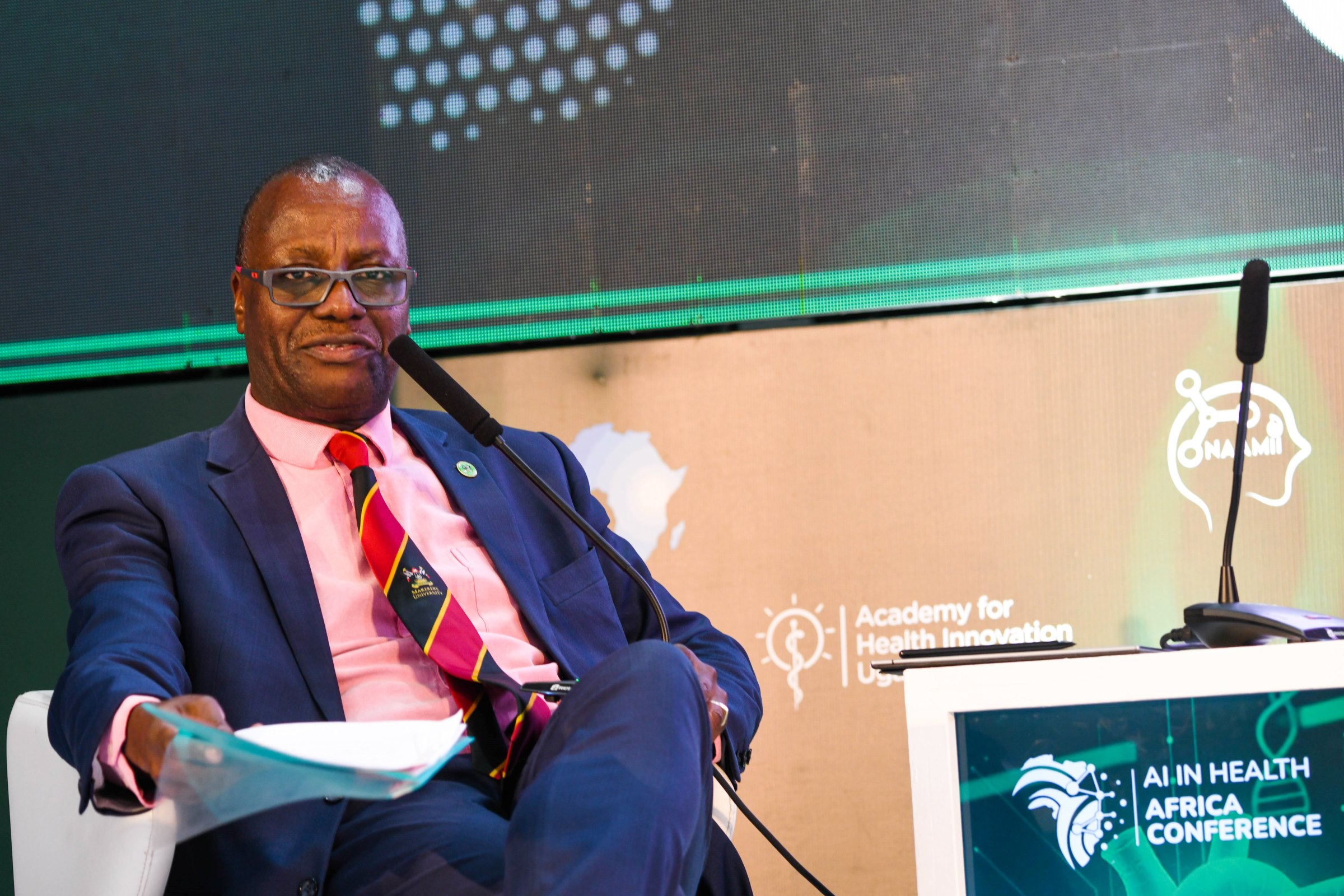 Dr. Andrew Kambugu. 2nd Artificial Intelligence (AI) in Health Africa Conference under theme “Setting AI for Sustainable and Inclusive Health Systems in Africa”, Opening Ceremony 6th November 2025, Main Hall, Makerere University, Kampala Uganda, East Africa.