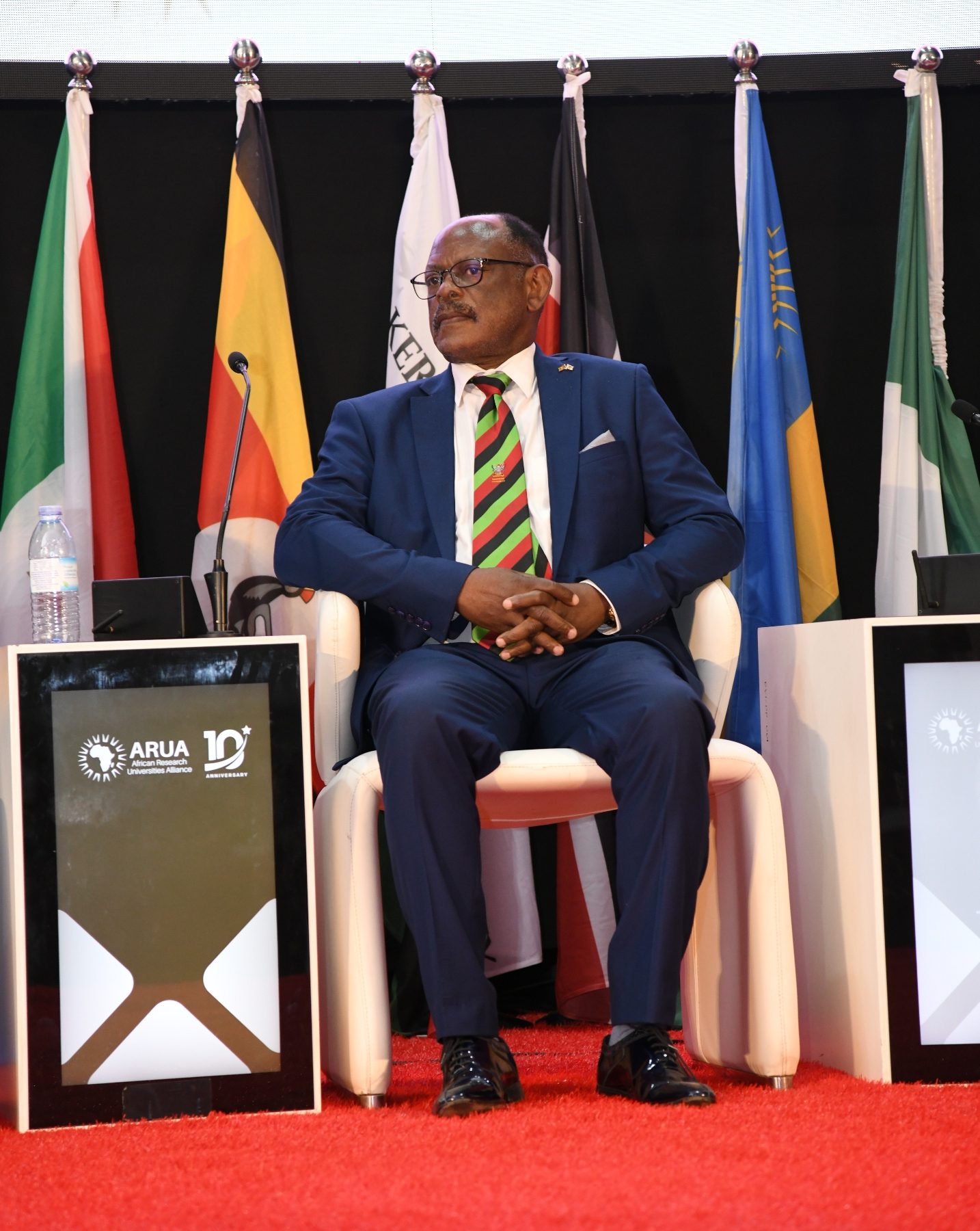 Prof. Barnabas Nawangwe. Day 3 of the 5th African Research Universities Alliance (ARUA) Biennial International Conference on Research, Innovation and Artificial Intelligence, October 31, 2025 hosted by Makerere University, Kampala Uganda, East Africa.