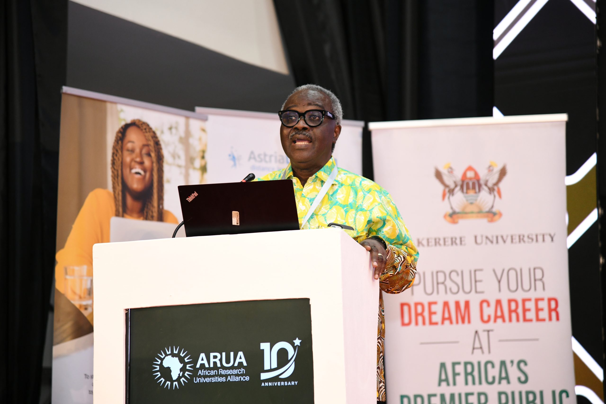 Prof. John Owusu Gyapong. Day 3 of the 5th African Research Universities Alliance (ARUA) Biennial International Conference on Research, Innovation and Artificial Intelligence, October 31, 2025 hosted by Makerere University, Kampala Uganda, East Africa.