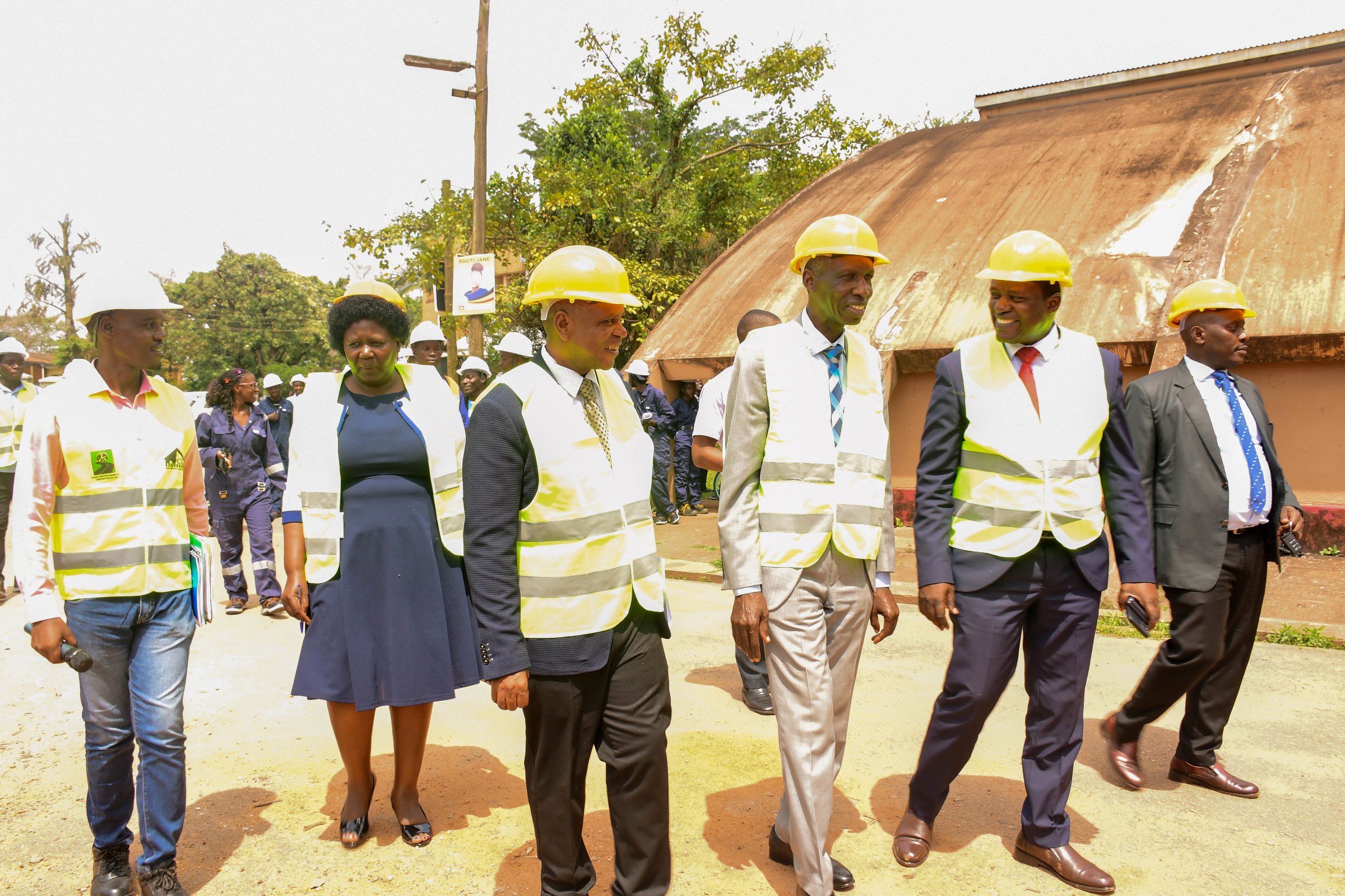 The entourage toured the completed projects undertaken in Makerere College School. Official hand over of newly constructed wall fence to Makerere College School executed by technical students pursuing higher diploma courses in Civil Engineering and Architecture under the Uganda Vocational and Technical Assessment Board (UVTAB), enrolled at the Centre for Lifelong Learning and Teaching, College of Education and External Studies (CEES), 12th November 2025, Makerere University, Kampala Uganda, East Africa.