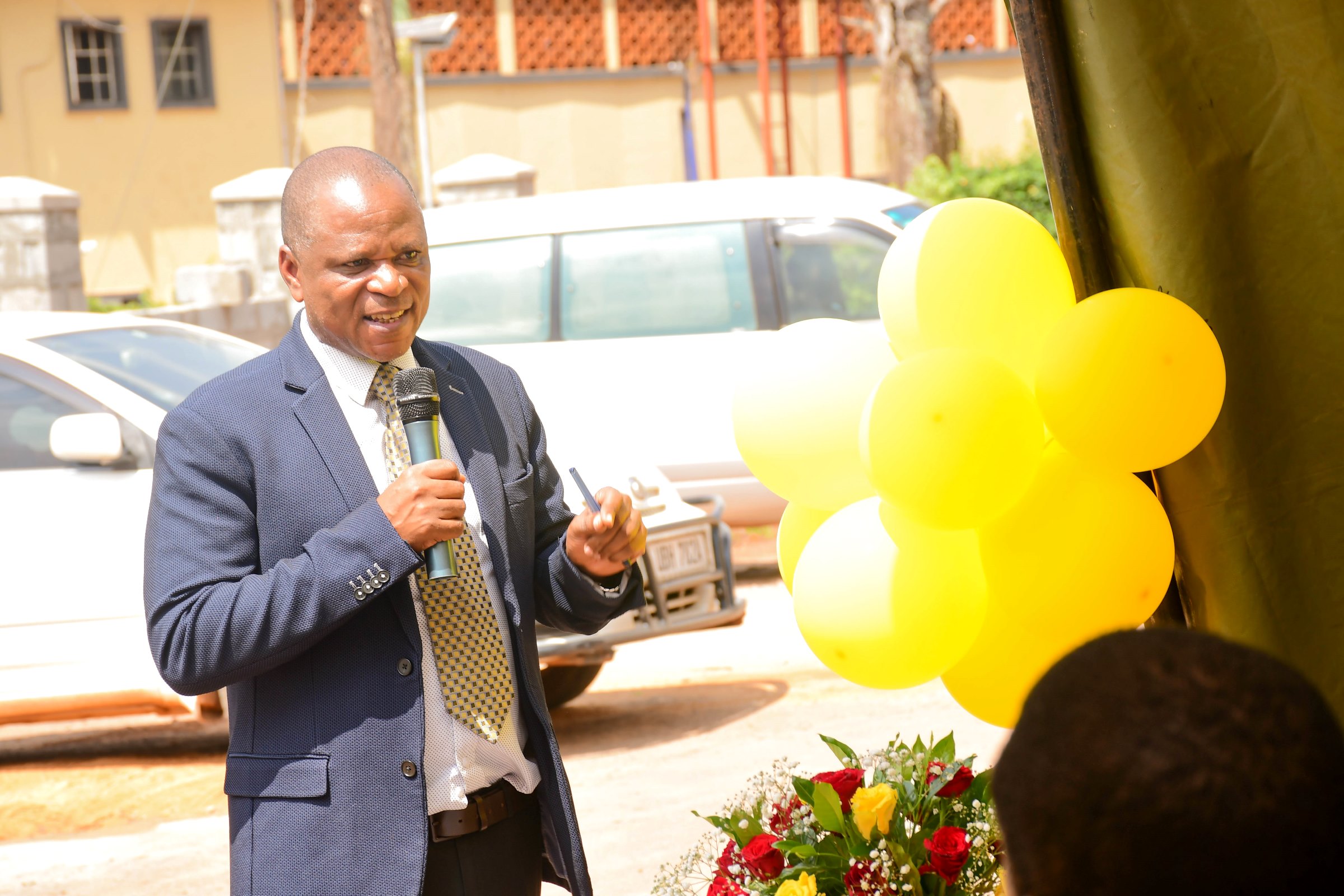 The Principal of the College of Engineering, Design, Art and Technology, Prof. Moses Musinguzi addressed the gathering and committed to further partnerships between CEDAT and the Centre for Lifelong Learning. Official hand over of newly constructed wall fence to Makerere College School executed by technical students pursuing higher diploma courses in Civil Engineering and Architecture under the Uganda Vocational and Technical Assessment Board (UVTAB), enrolled at the Centre for Lifelong Learning and Teaching, College of Education and External Studies (CEES), 12th November 2025, Makerere University, Kampala Uganda, East Africa.