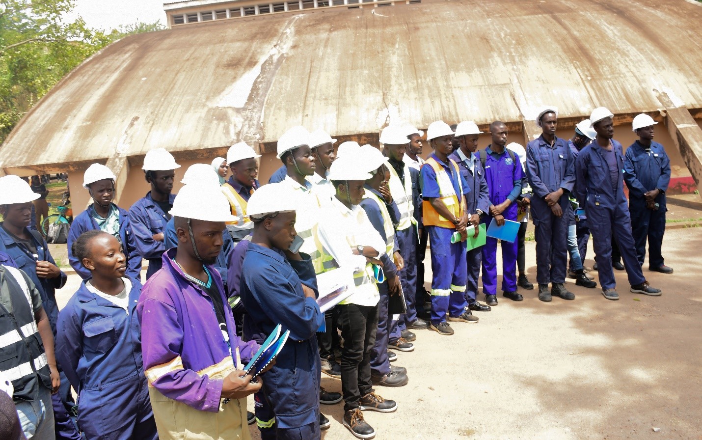 A group of enthusiastic students engaged in real-life vocational training projects as part of the TVET curriculum witnessed the handover of the completed project. Official hand over of newly constructed wall fence to Makerere College School executed by technical students pursuing higher diploma courses in Civil Engineering and Architecture under the Uganda Vocational and Technical Assessment Board (UVTAB), enrolled at the Centre for Lifelong Learning and Teaching, College of Education and External Studies (CEES), 12th November 2025, Makerere University, Kampala Uganda, East Africa.