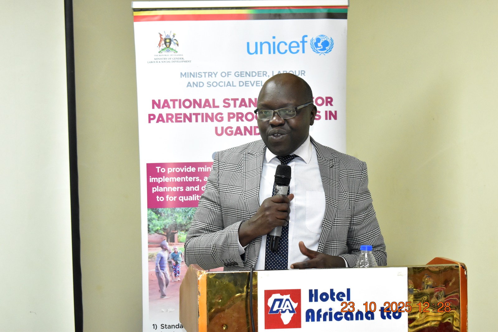 Prof. Richard Idro. 3rd cohort (65 professionals) of the ‘Science of Designing Adaptation and Implementation of Evidence–Based Parenting Interventions’ graduated at a ceremony held at Africana Hotel, Child Health Development Centre (CHDC), Makerere University College of Health Sciences (MakCHS) and Ministry of Gender Labour and Social Development (MoGLSD) through their Parenting Agenda Initiative, 24th October 2025, Kampala Uganda, East Africa.