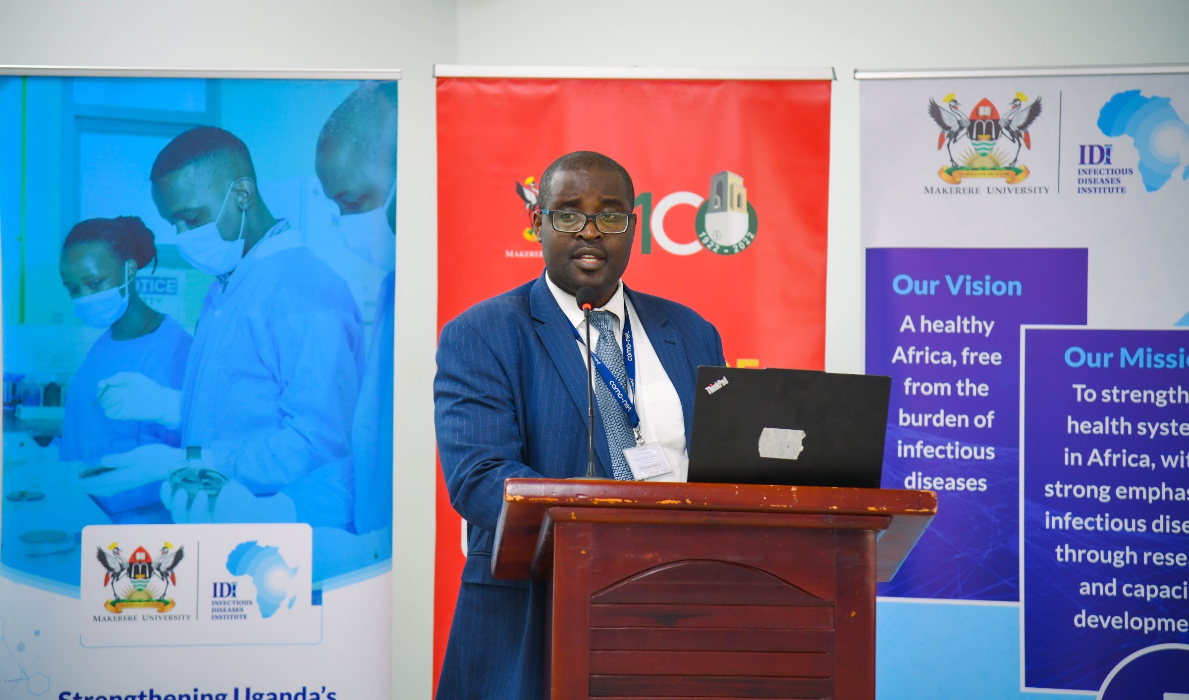 Dr. Byonanebye Dathan. Makerere University Infectious Diseases Institute (IDI) unveils second cohort of PhD Fellows and launch of Sewankambo Training Program for Global Health Security, 27th November 2025, Makerere University, Kampala Uganda, East Africa.