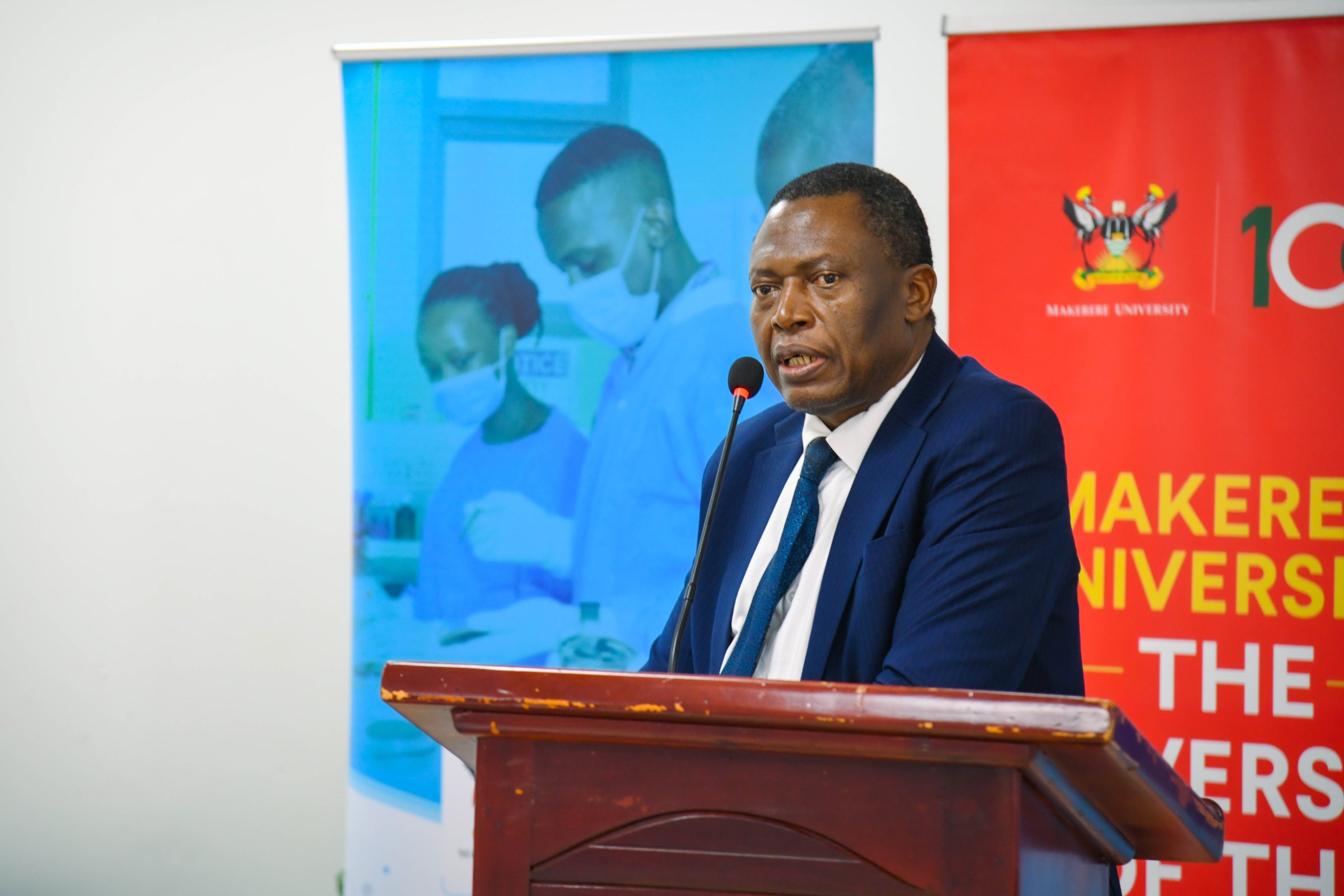 Dr. Charles Olaro. Makerere University Infectious Diseases Institute (IDI) unveils second cohort of PhD Fellows and launch of Sewankambo Training Program for Global Health Security, 27th November 2025, Makerere University, Kampala Uganda, East Africa.