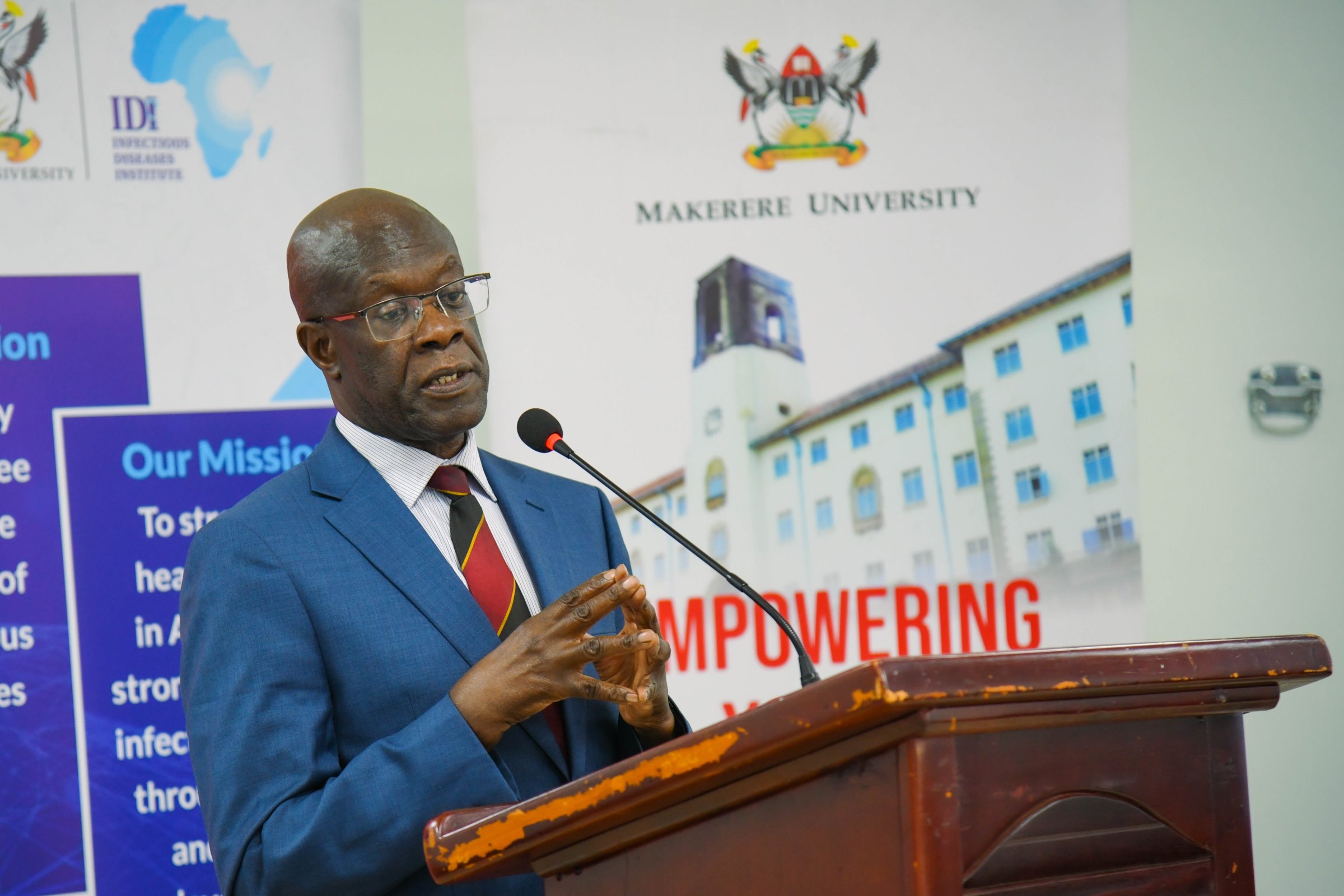 Prof. Nelson Sewankambo. Makerere University Infectious Diseases Institute (IDI) unveils second cohort of PhD Fellows and launch of Sewankambo Training Program for Global Health Security, 27th November 2025, Makerere University, Kampala Uganda, East Africa.