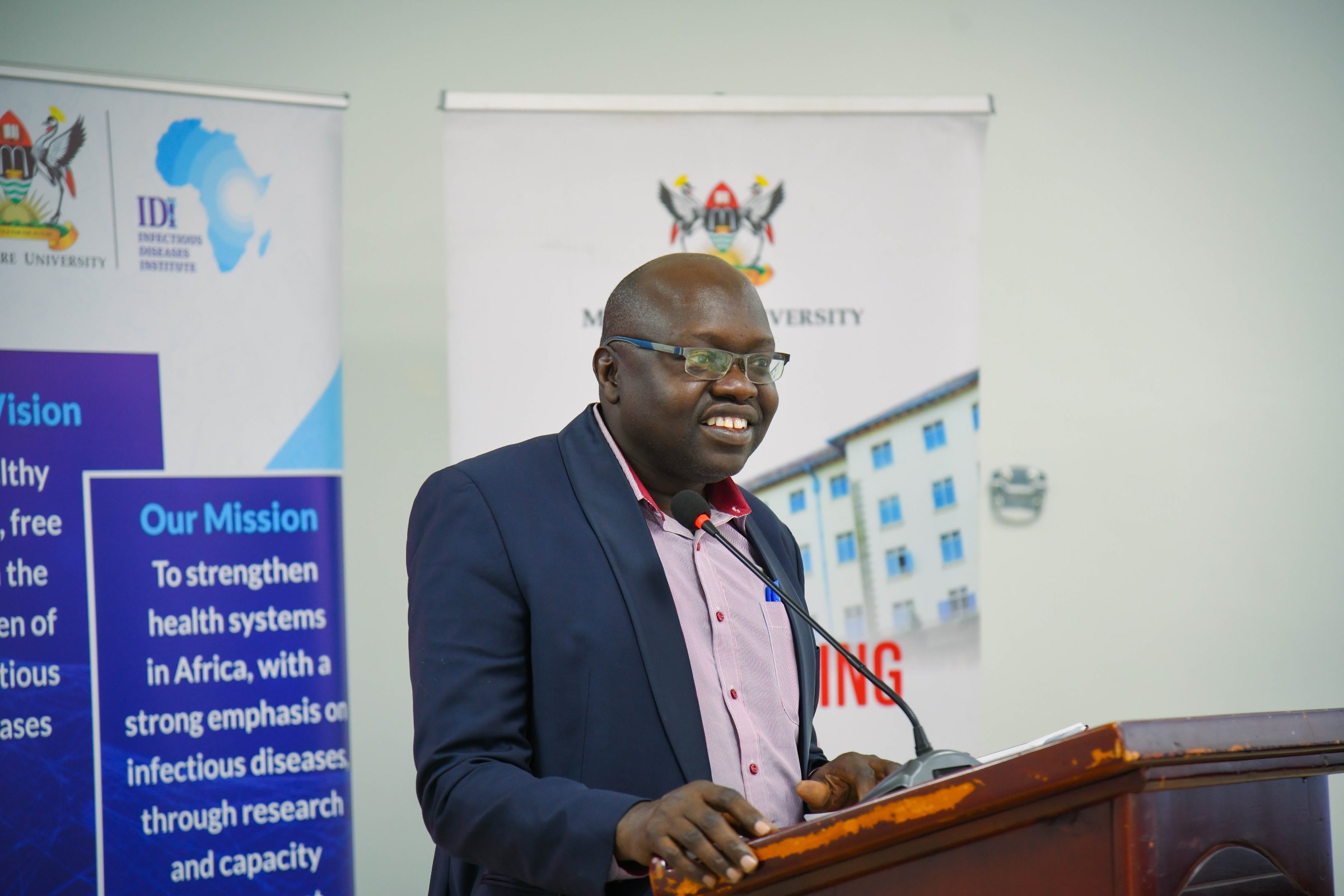Prof. Richard Idro. Makerere University Infectious Diseases Institute (IDI) unveils second cohort of PhD Fellows and launch of Sewankambo Training Program for Global Health Security, 27th November 2025, Makerere University, Kampala Uganda, East Africa.