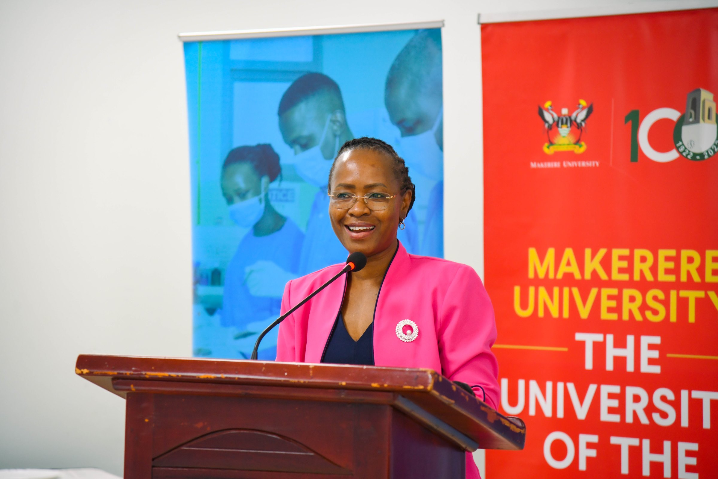 Prof. Sarah Ssali. Makerere University Infectious Diseases Institute (IDI) unveils second cohort of PhD Fellows and launch of Sewankambo Training Program for Global Health Security, 27th November 2025, Makerere University, Kampala Uganda, East Africa.
