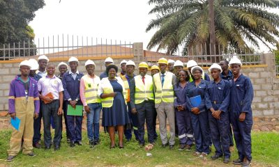 Prof. Anthony Muwagga Mugagga (5th Right) and Dr. Martin Muyingo (6th Right) with stakeholders and technical students under UVTAB at the handover of the wall fence to Makerere College School on 12th November 2025. Official hand over of newly constructed wall fence to Makerere College School executed by technical students pursuing higher diploma courses in Civil Engineering and Architecture under the Uganda Vocational and Technical Assessment Board (UVTAB), enrolled at the Centre for Lifelong Learning and Teaching, College of Education and External Studies (CEES), 12th November 2025, Makerere University, Kampala Uganda, East Africa.